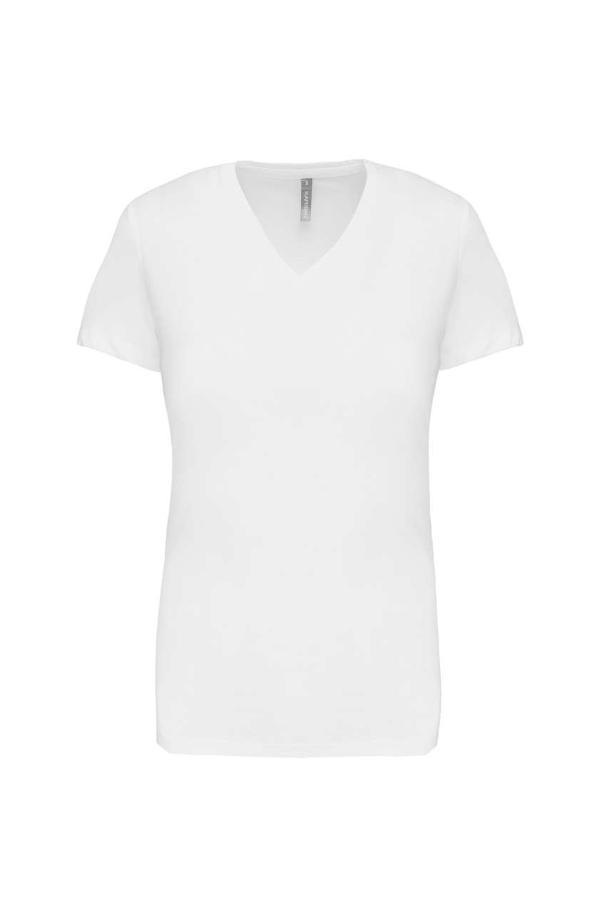 LADIES' SHORT-SLEEVED V-NECK T-SHIRT