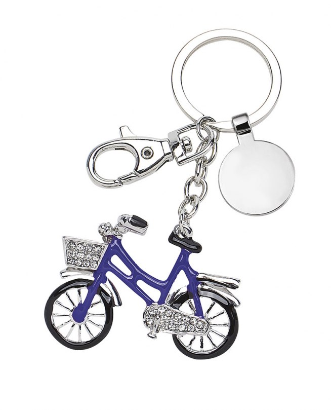 KEY CHAIN BICYCLE BLUE/BLACK - NO BOX