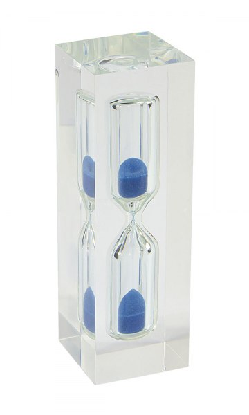 HOURGLASS PLEXI BLUE SAND - H 8cm