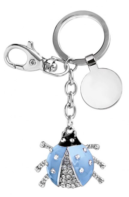 KEYCHAIN LADYBIRD LIGHT BLUE - NO BOX