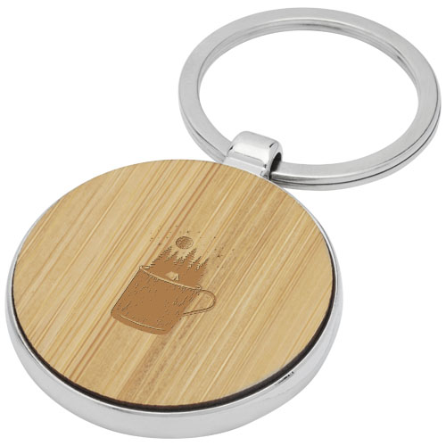 Nino bamboo round keychain