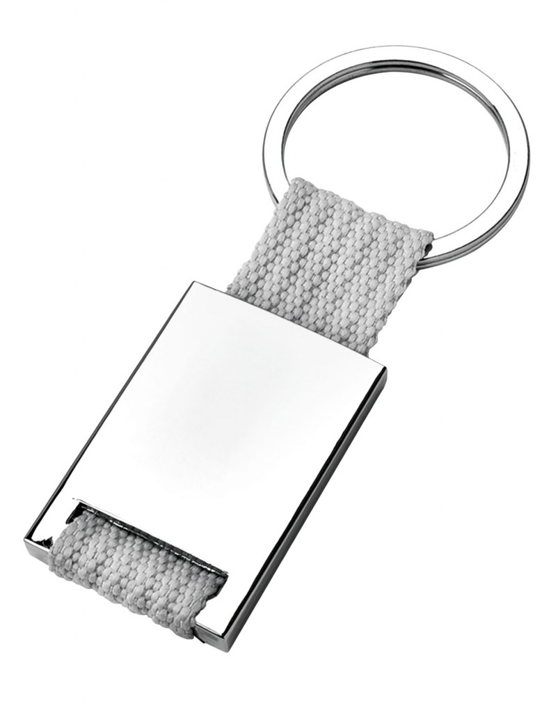 KEY CHAIN TEXTILE GREY-NO BOX