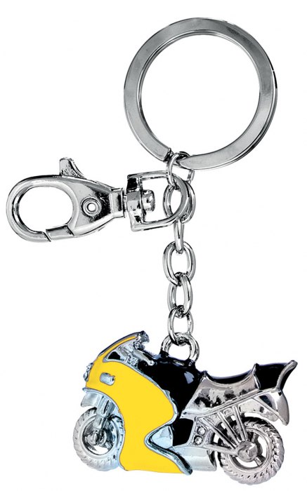 KEY CHAIN MOTORCYCLE YELLOW/BLACK NO BOX