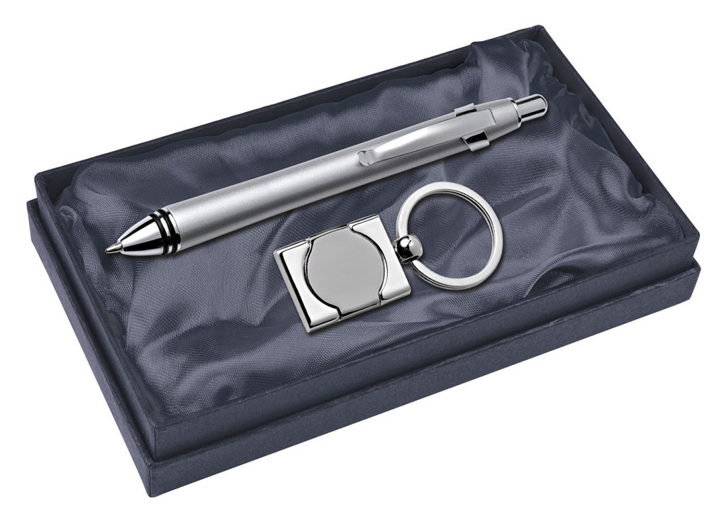 SET BALLPOINT AND KEYCHAIN - MATT