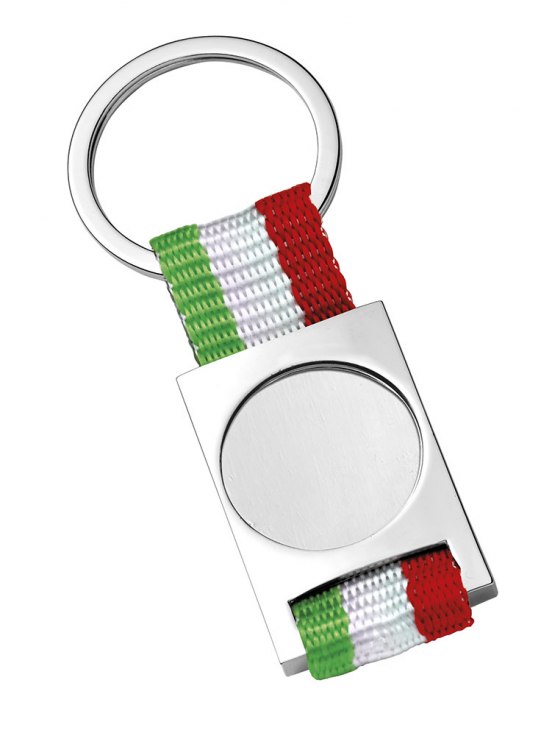 KEY CHAIN ITALIAN FLAG - HOLLOW 25mm