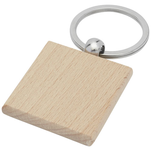 Gioia beech wood squared keychain