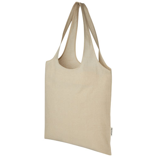 Pheebs 150 g/m² recycled cotton trendy tote bag 7L