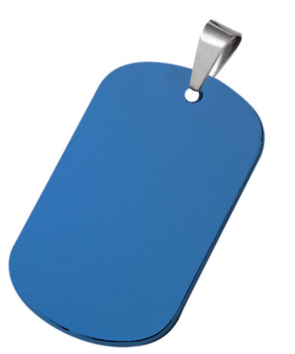 MARINES ID-TAG ALUMINIUM BLUE 50x30mm