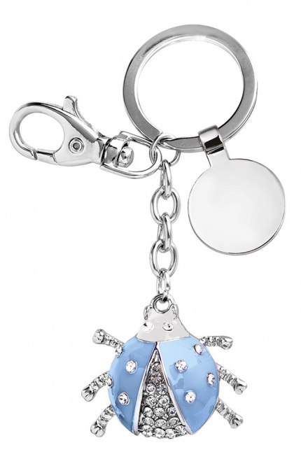 KEY CHAIN LADYBIRD WHITE/SKY-BLUE-NO BOX