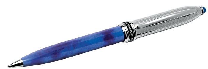 BALLPOINT PEN blue AND CHROMED stripes