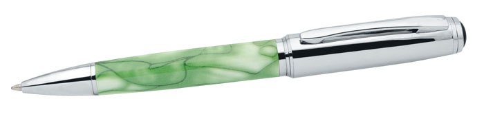 PEN METAL GREEN MARBLED