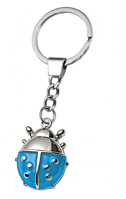 KEYCHAIN LADYBIRD LIGHT BLUE