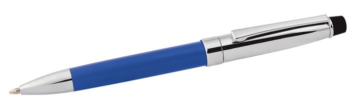 PEN METAL CHROMED/BLUE SHINY