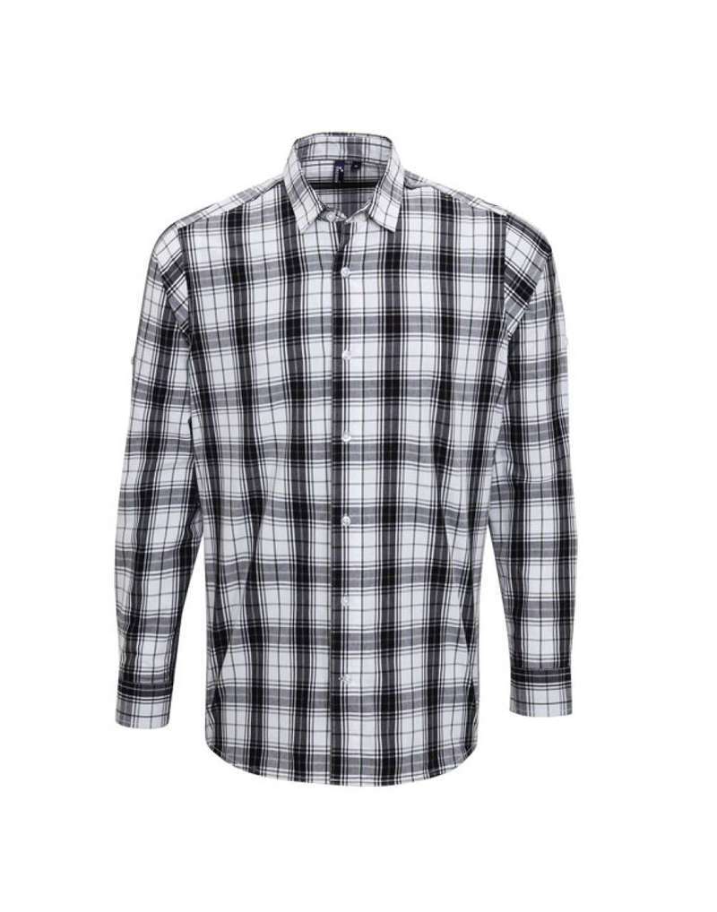 'GINMILL' CHECK - MEN'S LONG SLEEVE COTTON SHIRT