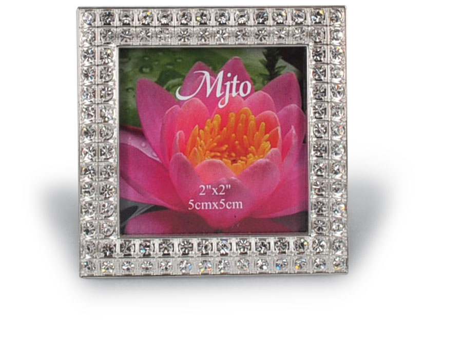 PHOTOFRAME SILVER CRYSTAL - 50x50 mm