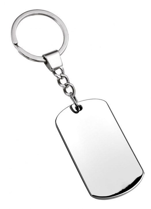 KEY CHAIN RECTANGULAR PLATE - NO BOX