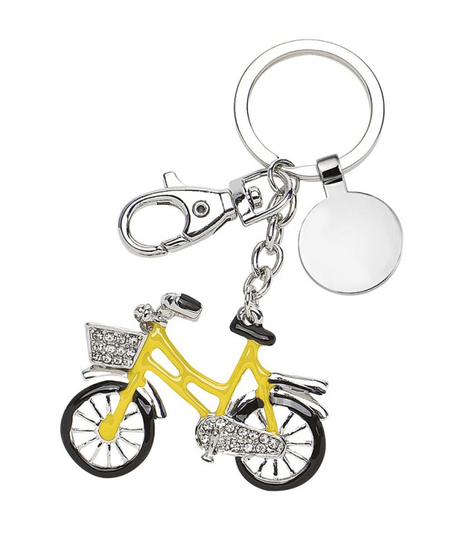 KEY CHAIN BICYCLE YELLOW/BLACK - NO BOX