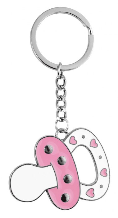 KEY CHAIN PACIFIER PINK - NO BOX