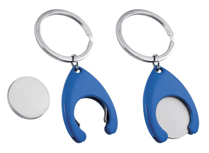 KEY CHAIN BLUE - SATIN EURO