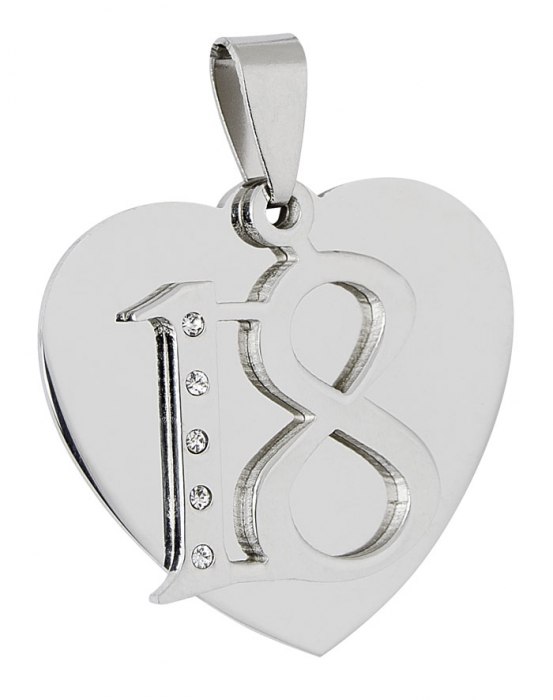 PENDANT STEEL HEART 18°