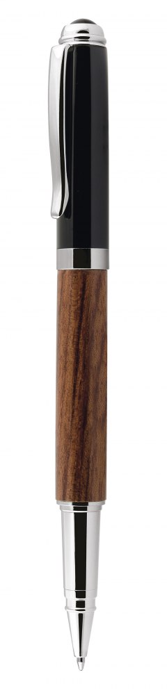 ROLLERBALL PEN  WOOD AND METAL BLACK