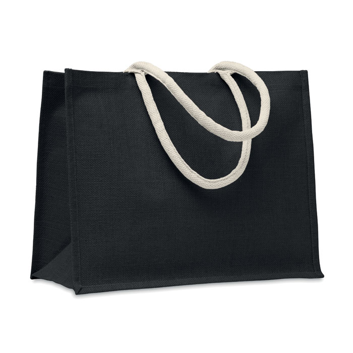 Jute bag with cotton handle