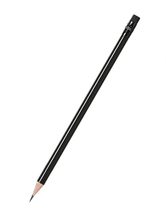 PENCIL BLACK SHINY d=7.3 length 190