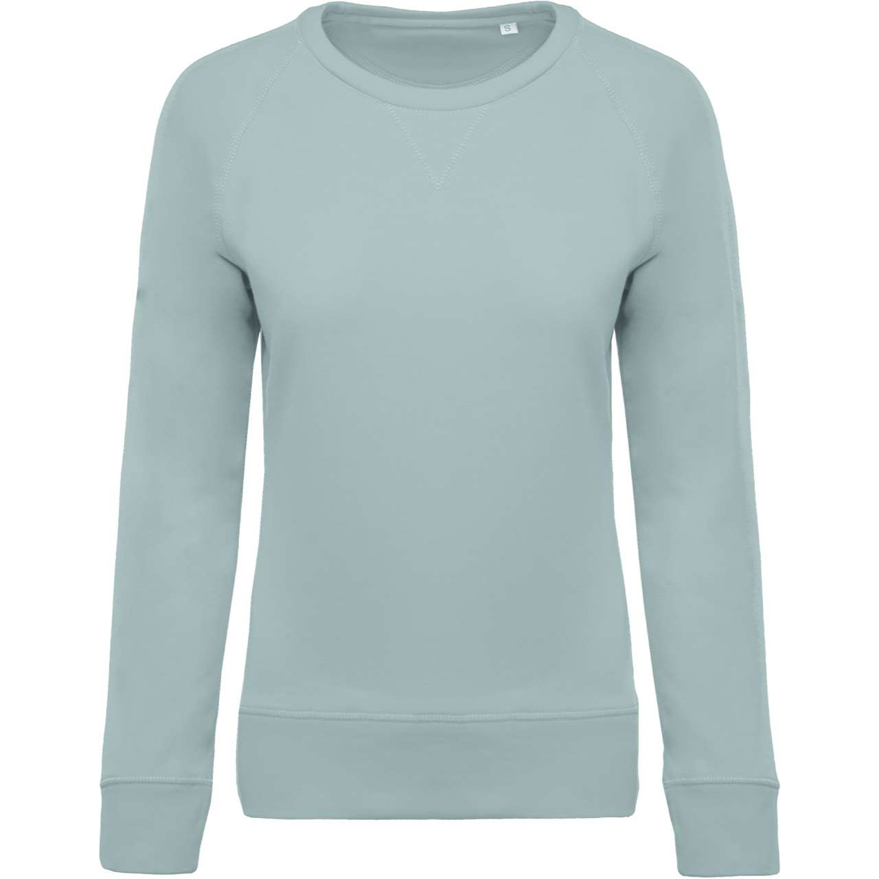 LADIES’ ORGANIC COTTON CREW NECK RAGLAN SLEEVE SWEATSHIRT