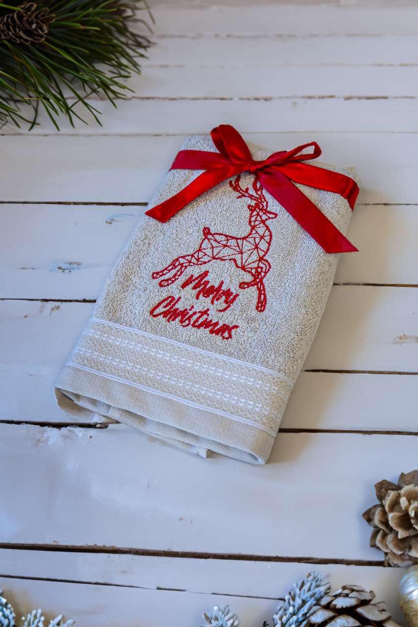 OLIMA CHRISTMAS TOWEL - RAINDEER