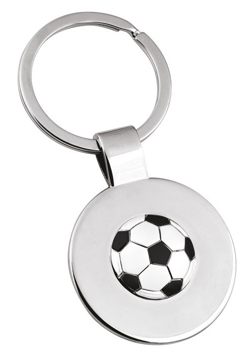 KEYCHAIN FOOTBALL DECORATION BLACK WHITE