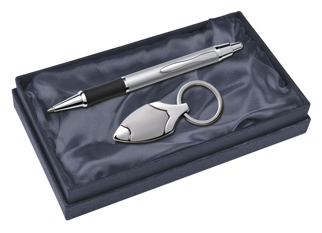 SET BALLPOINT AND KEYCHAIN - MATT