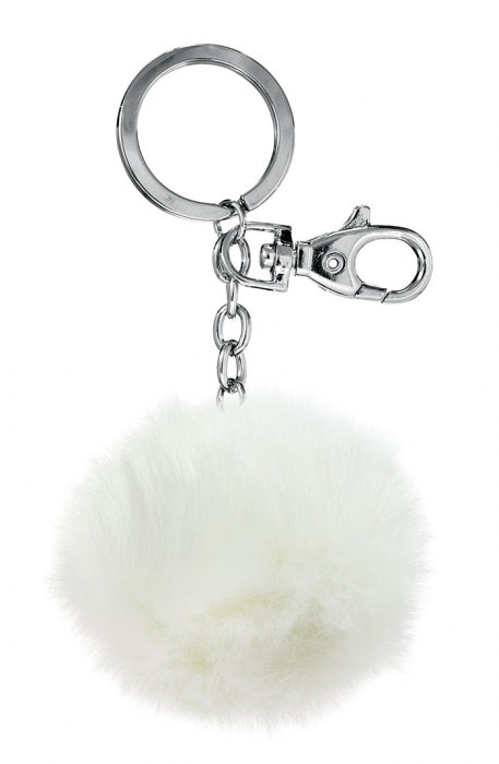 KEY CHAIN POM-POM WHITE - NO BOX