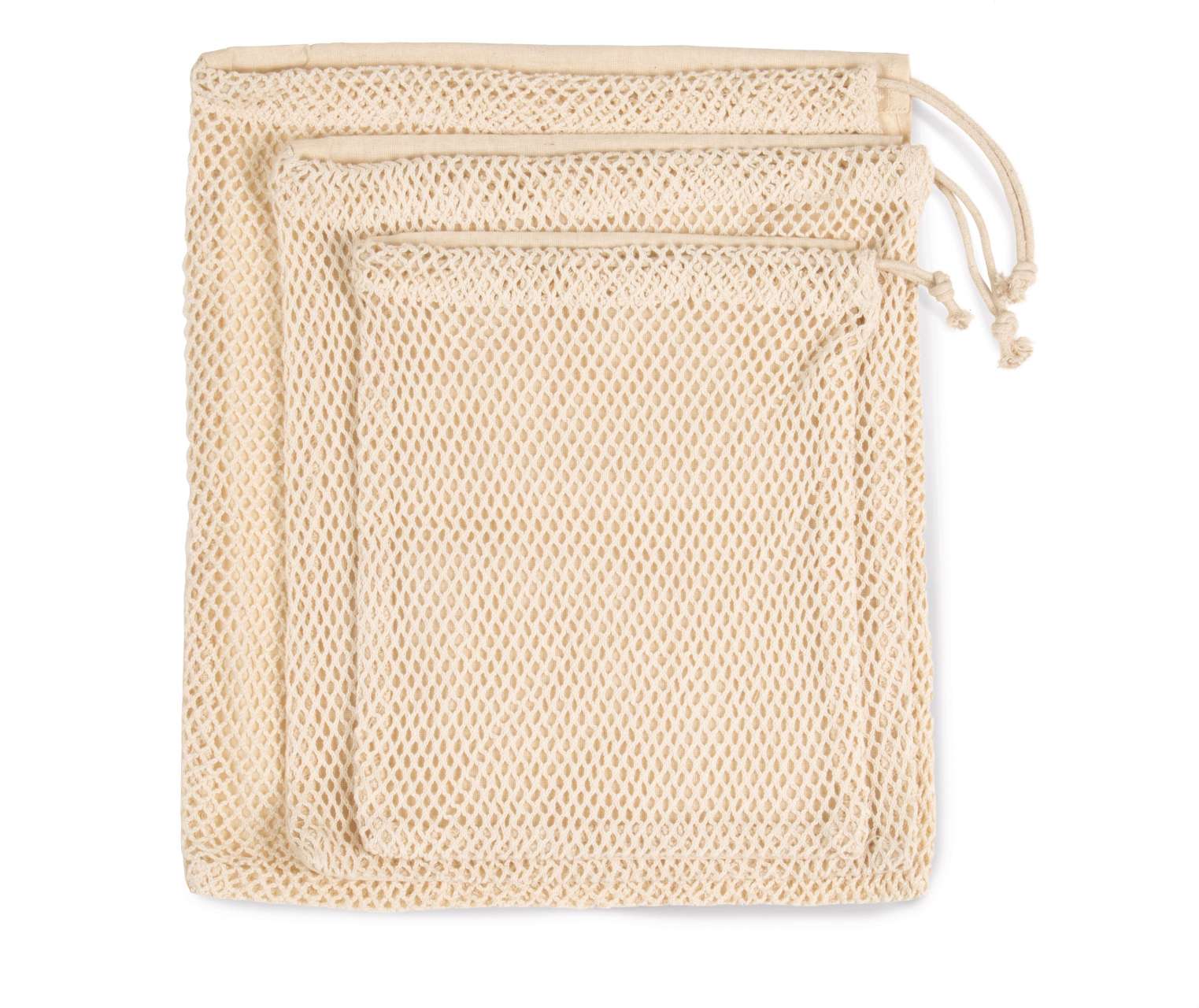 MESH BAG WITH DRAWSTRING CARRY HANDLE