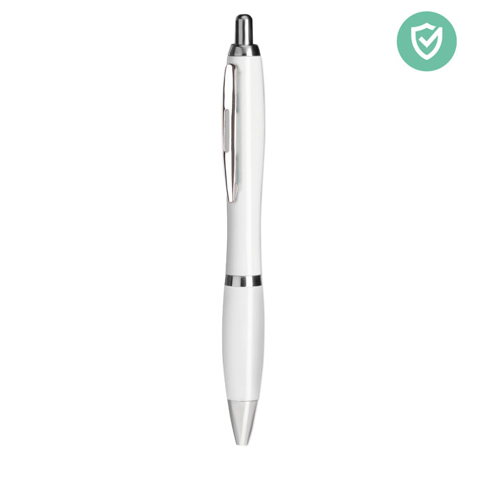 Pen with antibacterial barrel