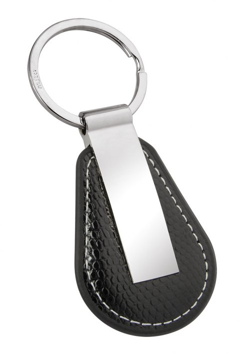 KEYCHAIN BLACK LEATHER