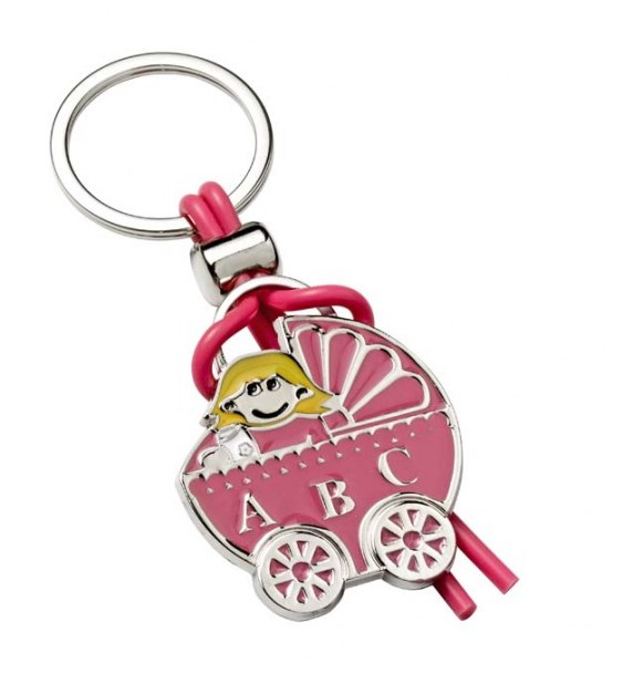 KEYCHAIN PRAM- Baby girl - NO BOX