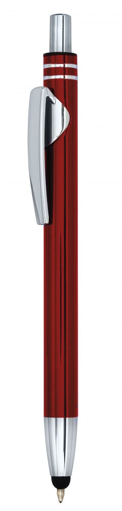 RED ALUMINIUM PEN WITH TOUCH