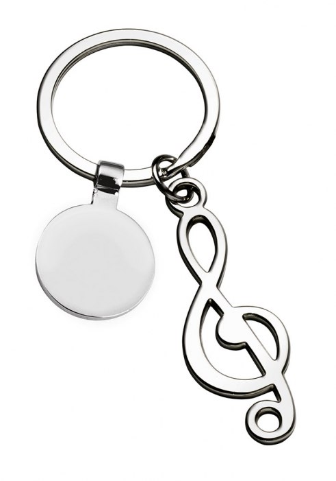 KEY CHAIN TREBLE CLEF WITH TOKEN