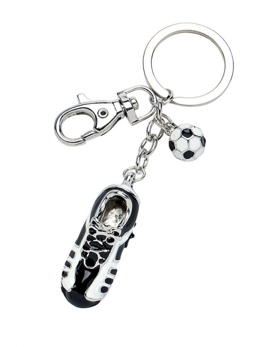 KEY CHAIN FOOTBALL SHOE white/black