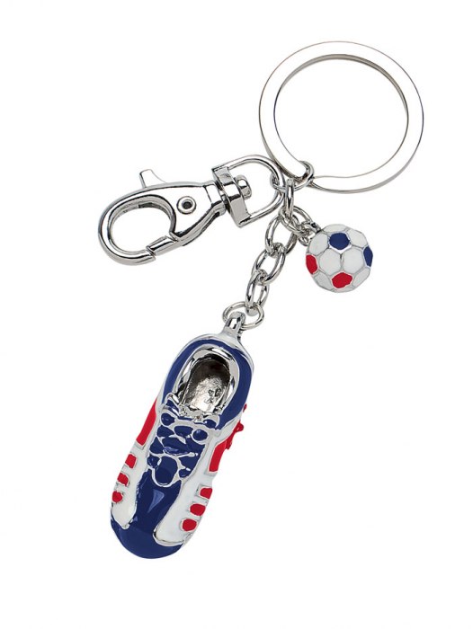 KEY CHAIN FOOTBALL SHOE blue/white/red