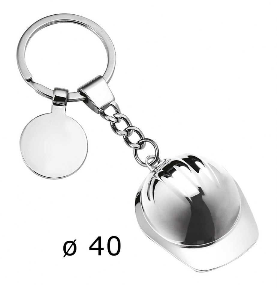 KEYCHAIN METAL SHINY HELMET D=40mm