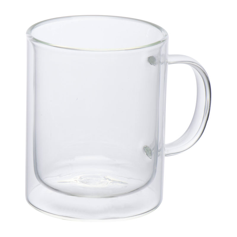 Double walled glass mug Caracas 350 ml