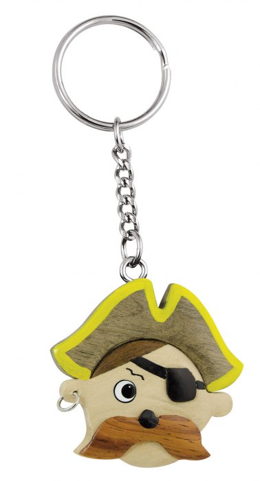 KEY CHAIN MINI - PIRATE WITH MOUSTACHE