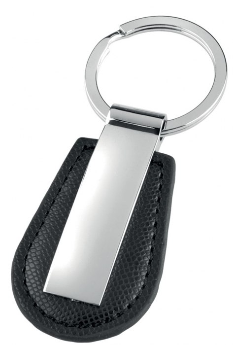 KEYCHAIN BLACK LEATHER - NO BOX