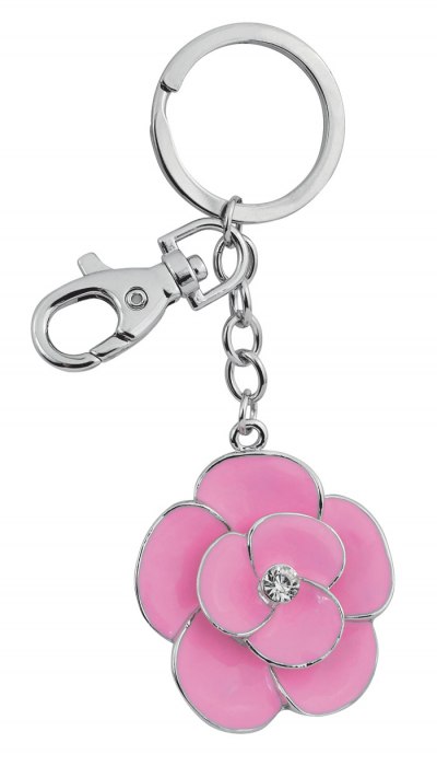 KEY CHAIN PINK FLOWER - NO BOX