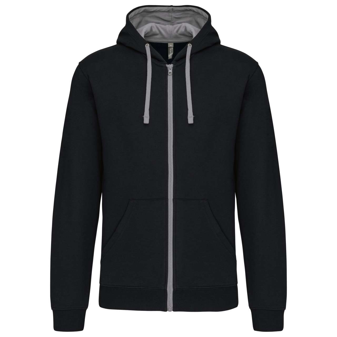 MEN'S CONTRAST HOODED FULL ZIP SWEATSHIRT