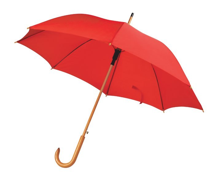 UMBRELLA RED WOODEN HANDLE d=105 cm