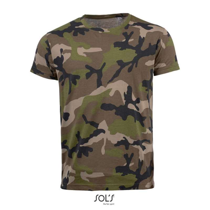 SOL'S CAMO MEN - ROUND COLLAR T-SHIRT