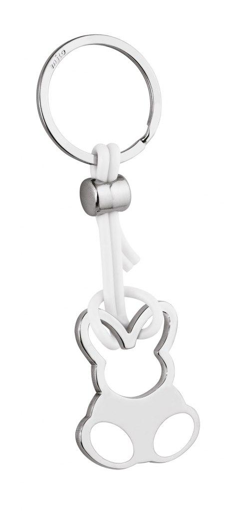 KEY RING BUNNY PVC WHITE - NO BOX