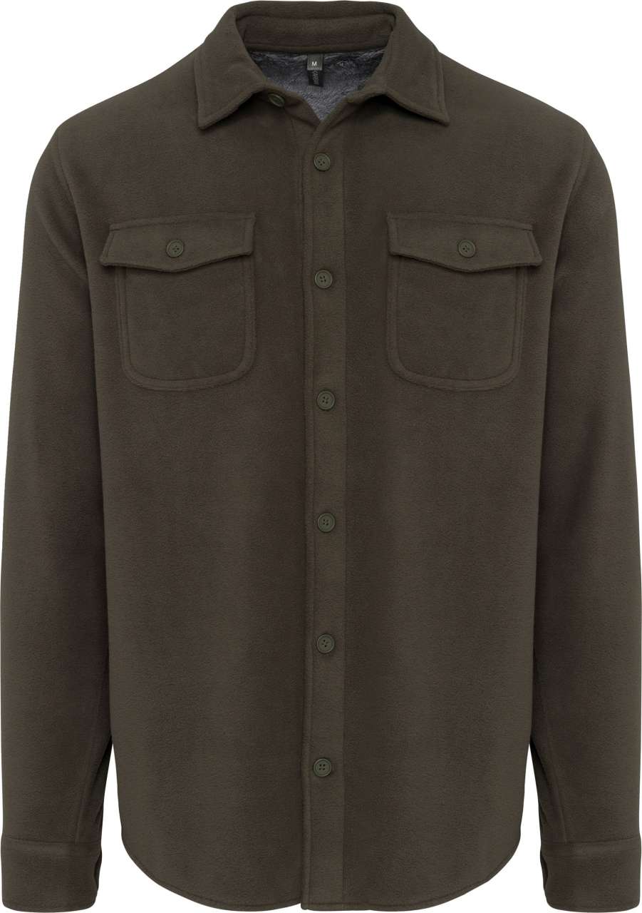 SHERPA-LINED FLEECE OVERSHIRT